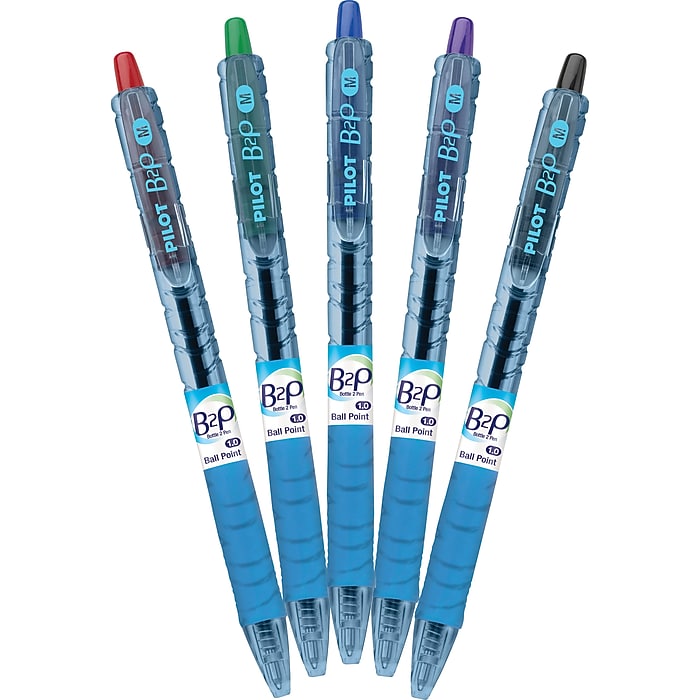 Pilot B2P Bottle 2 Pen Retractable Ballpoint Pens, Medium Point