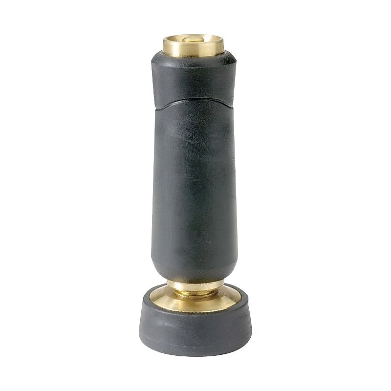 Gilmour® Solid Brass Large Full Size Straight Twist Nozzle, Rubber Grip Handle image 1