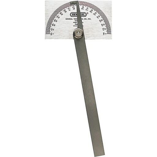 General® Stainless Steel Protractors, 3.38 in head, Universal