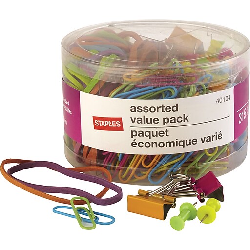 Staples Essentials Value Pack, Assorted Colors, Each (40104) Staples