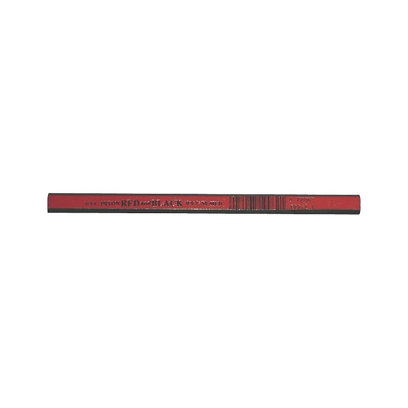 Ticonderoga Dixon Carpenter Pencil, Flat Core, Red, 12/Pack (464-19972) image 1
