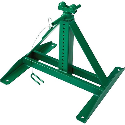 Greenlee® Screw Jack Reel Stand, 24 in (L) x 21 in (W) Base, 22 54 in