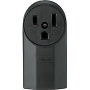 Cooper Wiring Devices Black Nylon Body Power Receptacle, 10 - 4 AWG Conductor, 250 V, 50 A