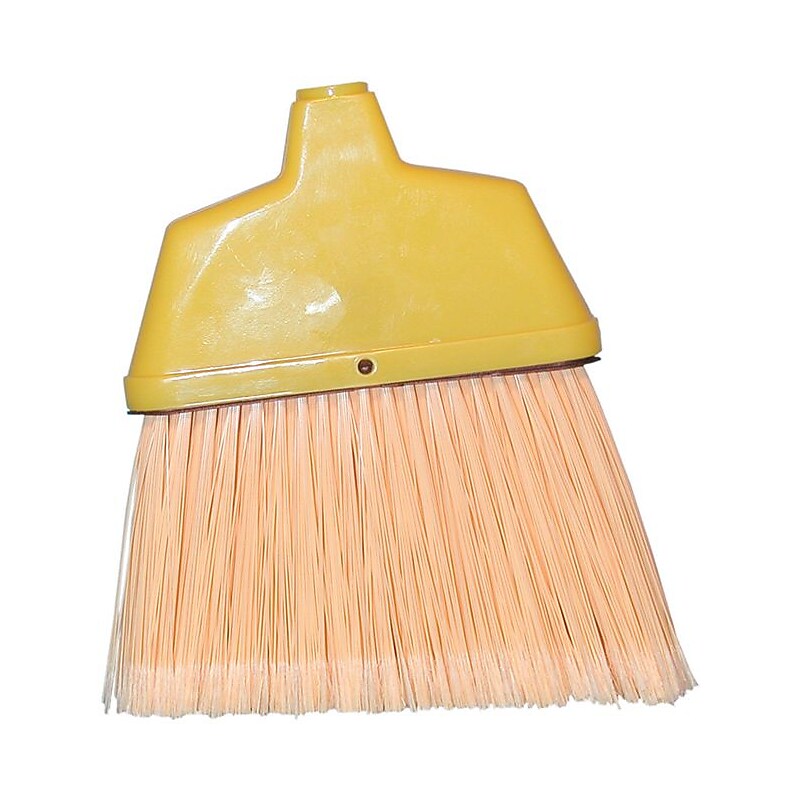 Magnolia Brush 455-463 48" Plastic Bristle Angle Broom; Flagged Cream image 1