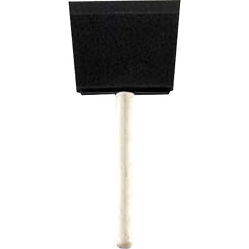 Rubberset® Cylindrical Wood Handle Foam Bristle Paint Brush, 1 in (W) Staples
