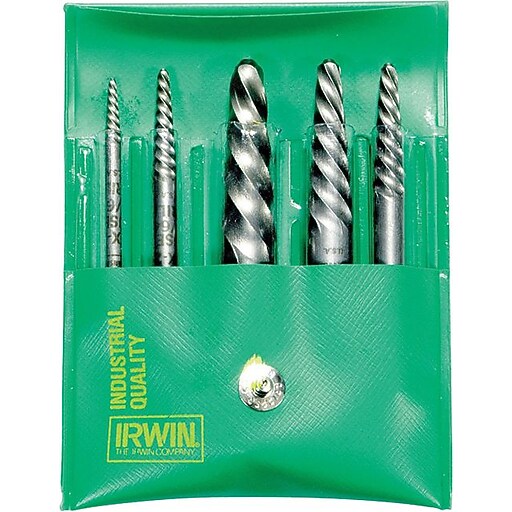 Irwin® Hanson® Spiral Screw Extractor Set, EX1EX6, 6 Sizes Staples