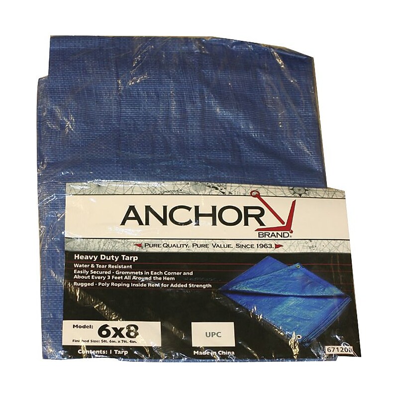 Anchor Brand Multiple Use Tarpaulin, Polyethylene, 12x20' image 1