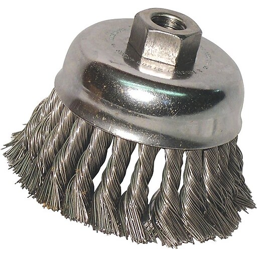 Anchor Brand® CS Wire Knot Cup Brush, 3 in (Dia), 0.012 in (Dia