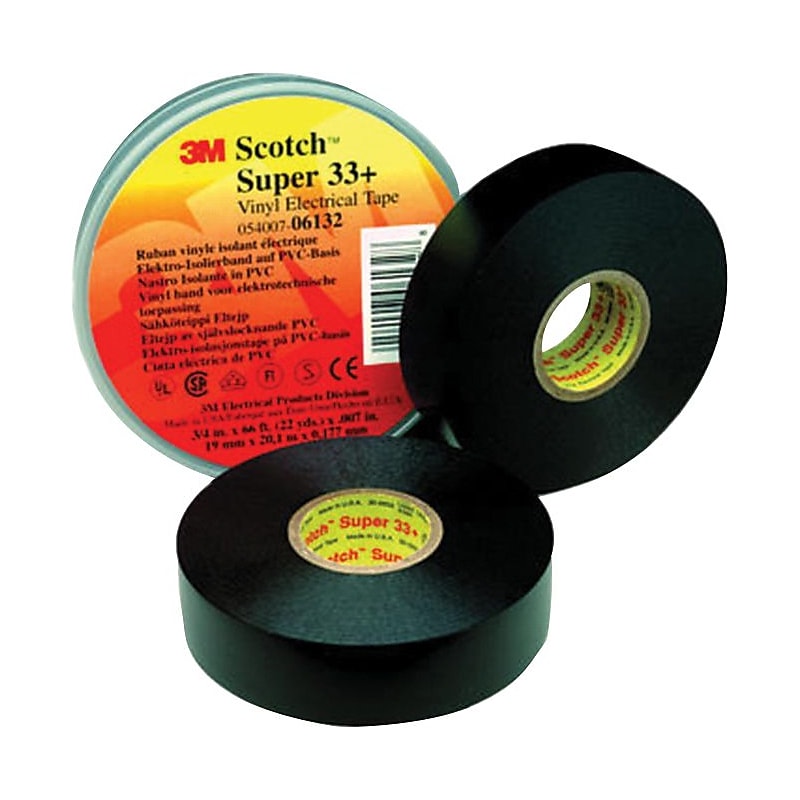 Scotch® Super Vinyl Electrical Tape, Black (500-06130) image 1