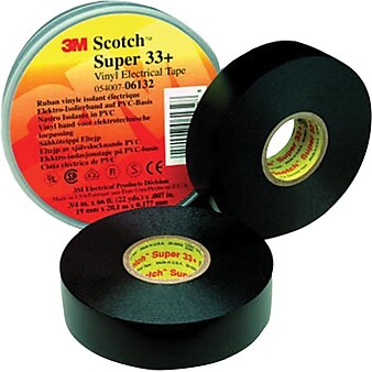 Scotch® Super Vinyl Electrical Tape, Black, 7 mil (500-06130)