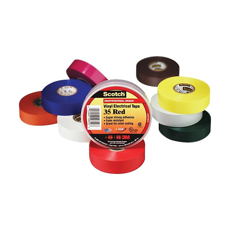 Scotch® Vinyl Electrical Coding Color Tape; Brown image 1