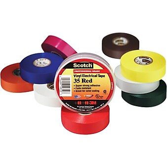 Scotch® Vinyl Electrical Coding Color Tape; Brown, 7 mil
