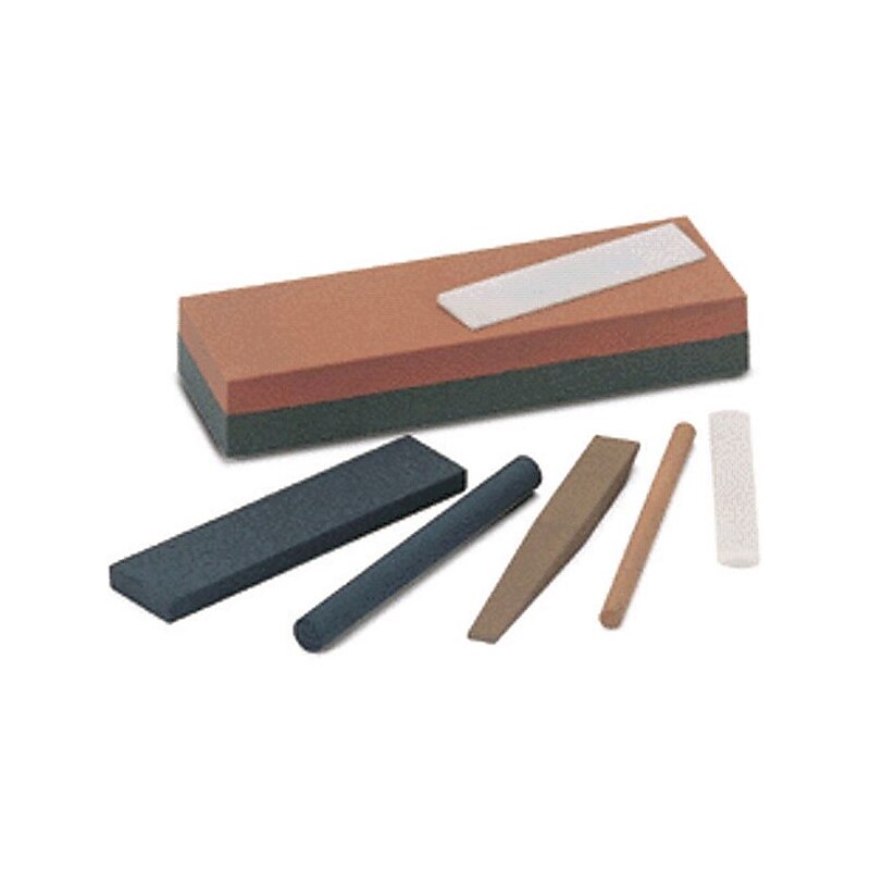 Norton Combination Grit Abrasive Sharpening Benchstones, 6"x2"x1", Hard Steel image 1