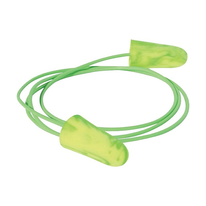 Moldex Goin Green Corded Tapered Earplug, 33 dB, Green, 100 Pairs/Box (6622) image 1