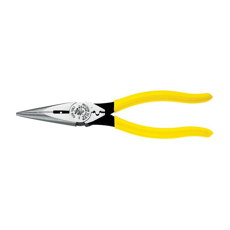 Klein Tools® Tool Steel Long Nose Side Cutting And Wire Stripping Plier, 8 7/16 in (L) image 1
