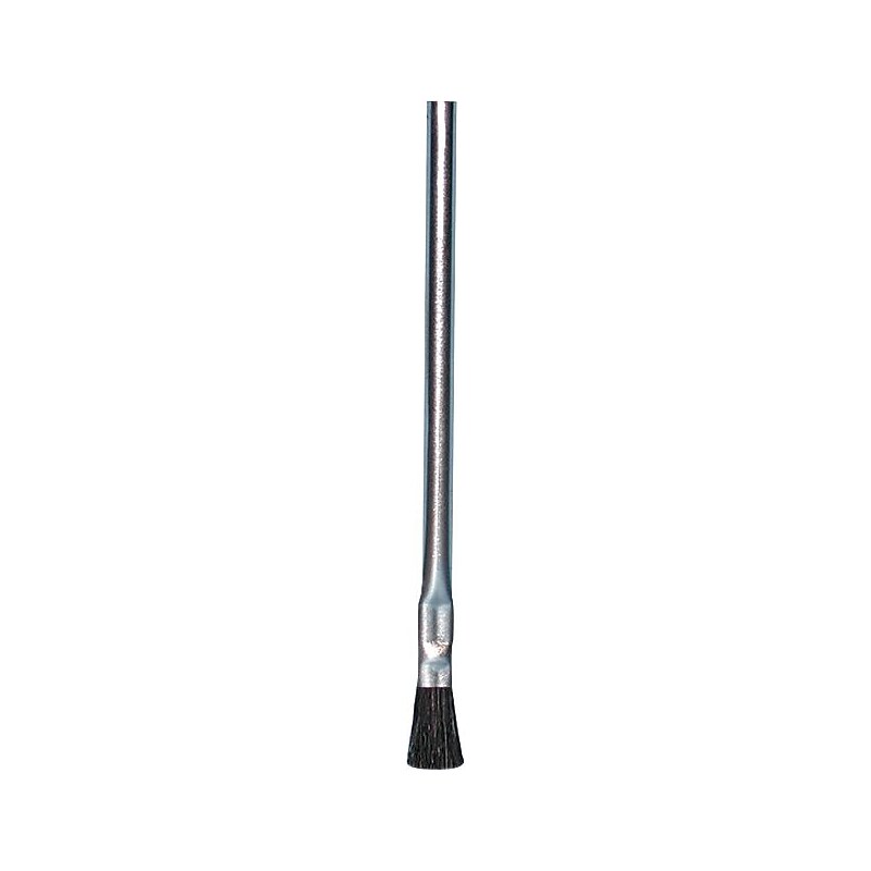 Magnolia Brush 455-1A Tin Handle Horsehair Bristle Acid Brush; 0.38" image 1