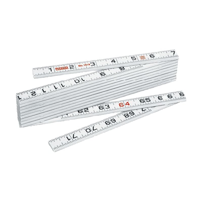 Rigid® Folding Fiberglass Ruler, Outside Reading, 6' image 1