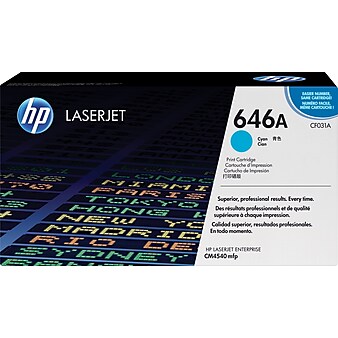 HP 646A Cyan Standard Yield Toner Cartridge (CF031A)