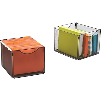 Safco Mesh Cube Storage Bin, Onyx (2173BL)