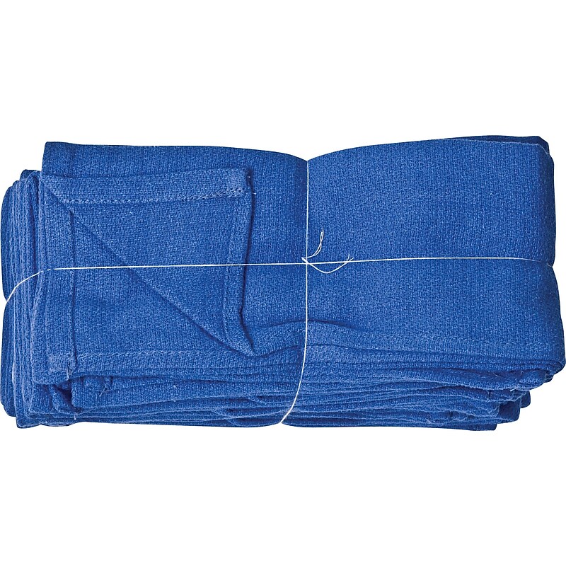 Monarch Brands Cotton Cleaning Towels, 26" x 16", Blue, 25 lbs., 125 Towels/Pack (N010-C67-25) image 1