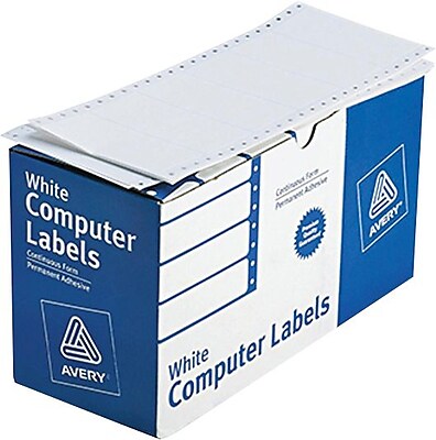 Avery® 4022 White Pin-Fed Computer Labels, 4
