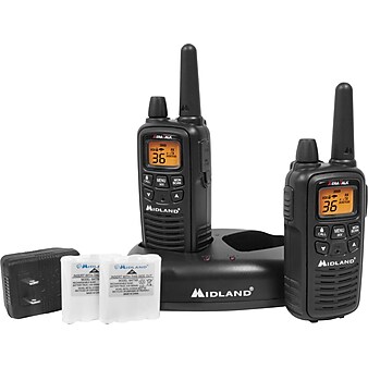 Midland X-tra Talk LXT600VP3 Two-Way Radios, Black, 2/Pack