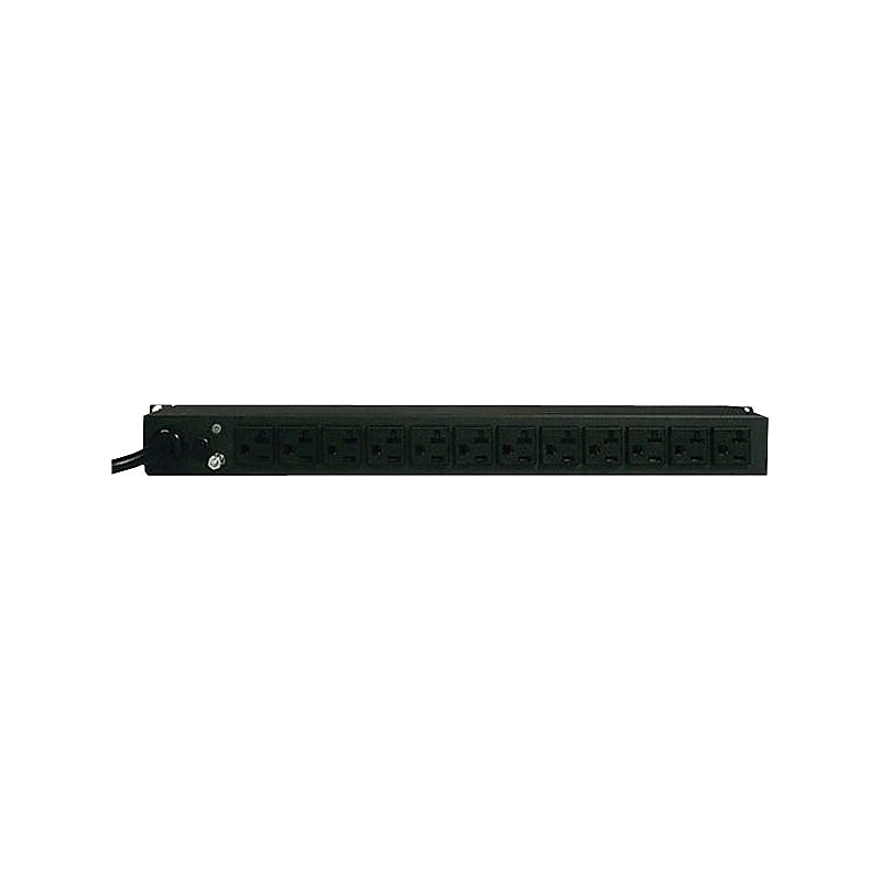 Tripp Lite Single-Phase 100-127 V Metered Power Distribution Unit, 12-Outlet, Black (PDUMH20) image 1