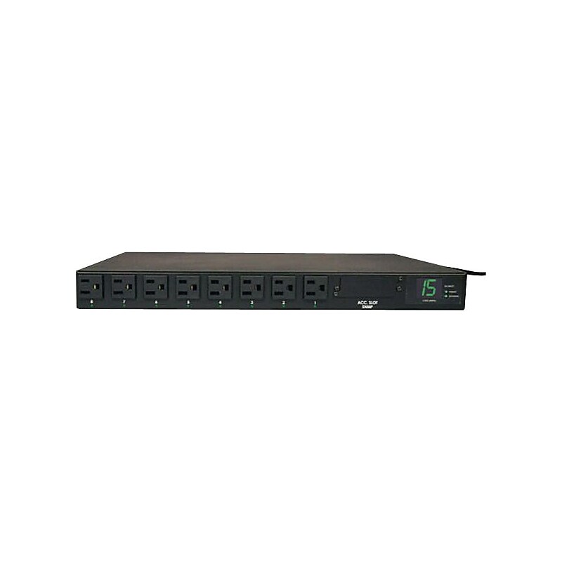 Tripp Lite Single-Phase 100-127 V Metered Power Distribution Unit, 8-Outlet, Black (PDUMH15AT) image 1