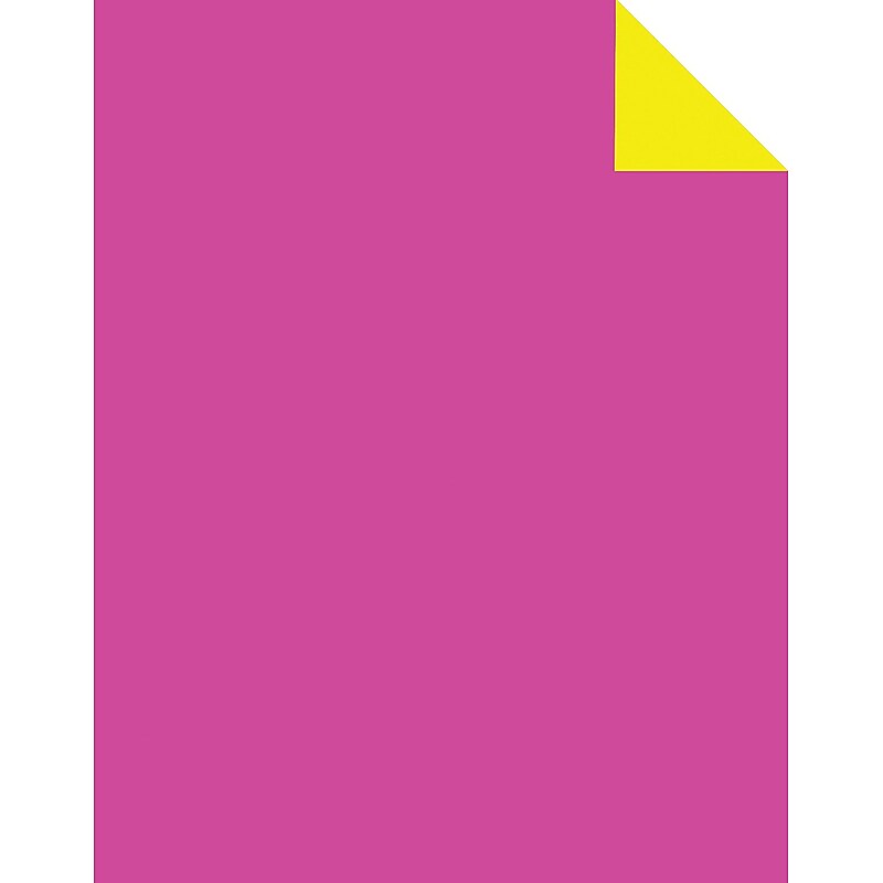 Royal Consumer Two Cool Poster Board, 28" x 22", Cardstock, Pink/Canary, 5/Pack (24327) image 1