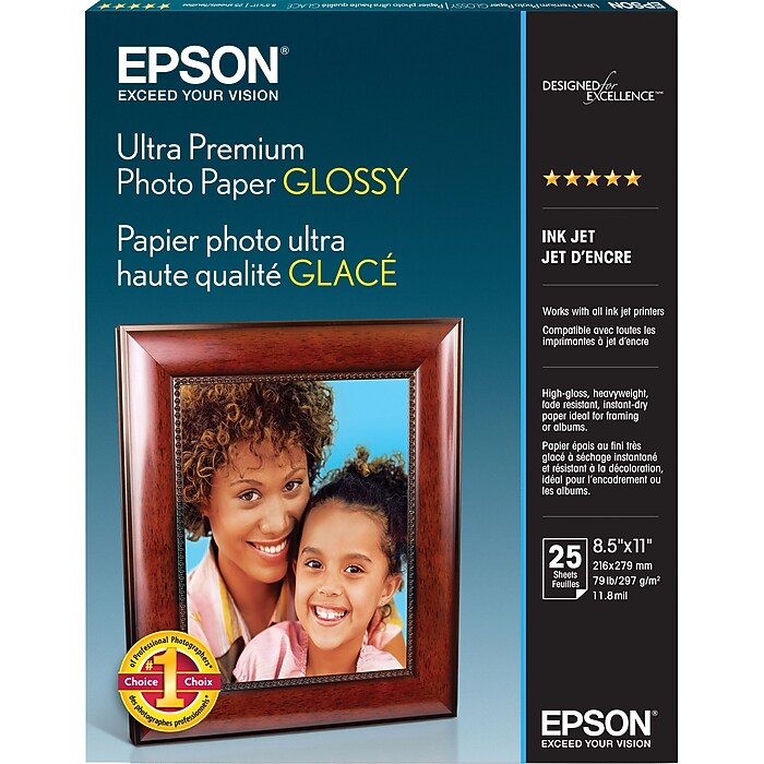 Epson Ultra Premium Glossy Photo Paper, 8.5
