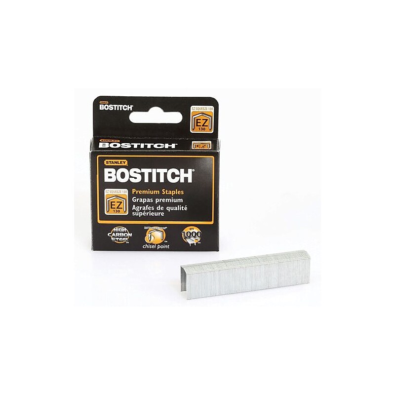 Bostitch EZ Squeeze 130 High Capacity Staples, Full Strip, 1000/Box (STCR130XHC1M) image 1