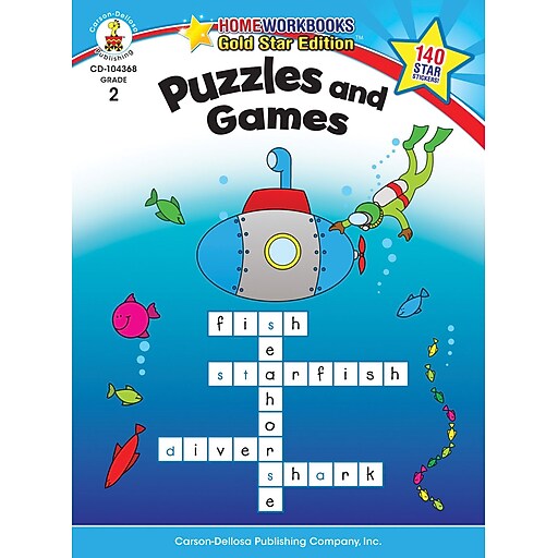 Shop Staples for CarsonDellosa Puzzles and Games Resource Book, Grade 2