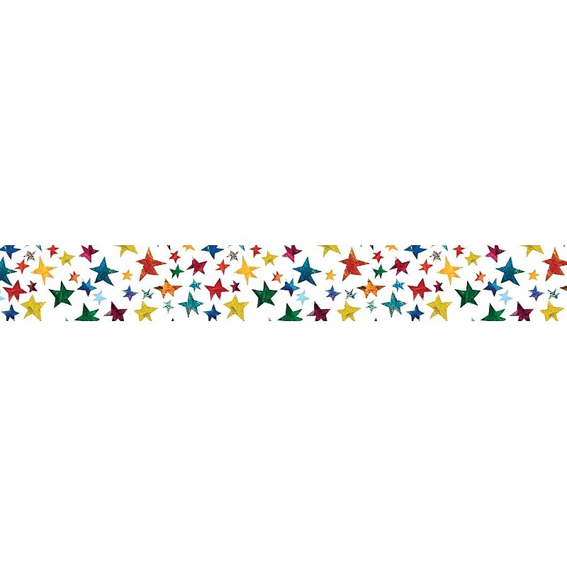 Carson-Dellosa Eric Carle 36" x 3" Straight, World of Eric Carle Sparkling Stars Borders 12 Strips (108064) image 1
