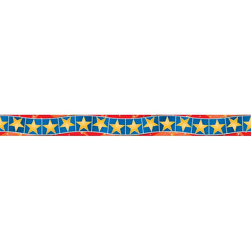 Carson-Dellosa 36" x 3" Straight, Hollywood Stars Borders 12 Strips (108118) image 1