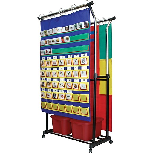 CarsonDellosa Double Pocket Chart Stand Pocket Chart Accessory Staples