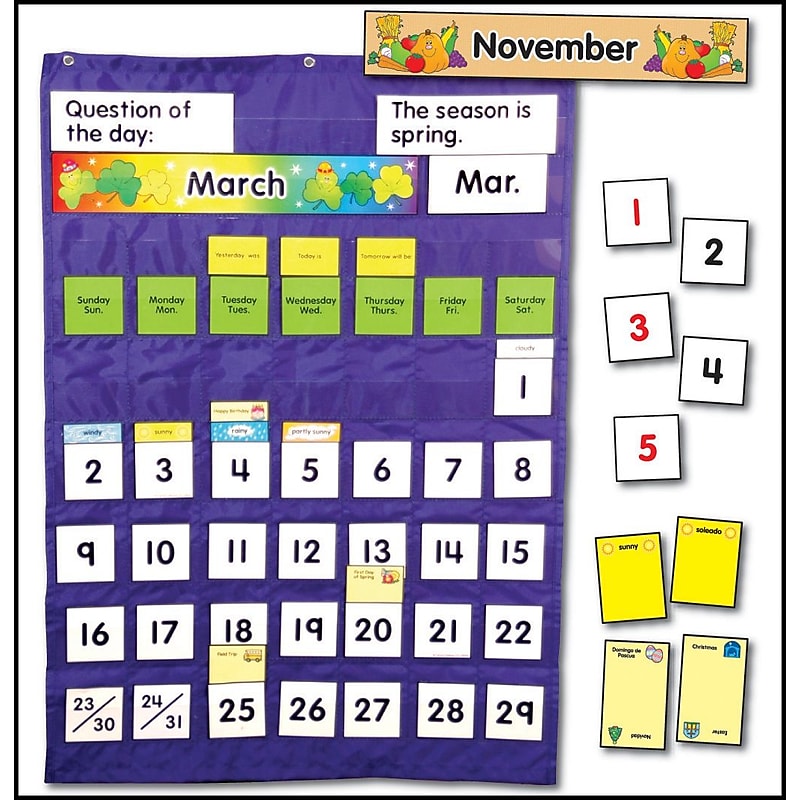 Carson-Dellosa Complete Calendar and Weather Pocket Chart image 1