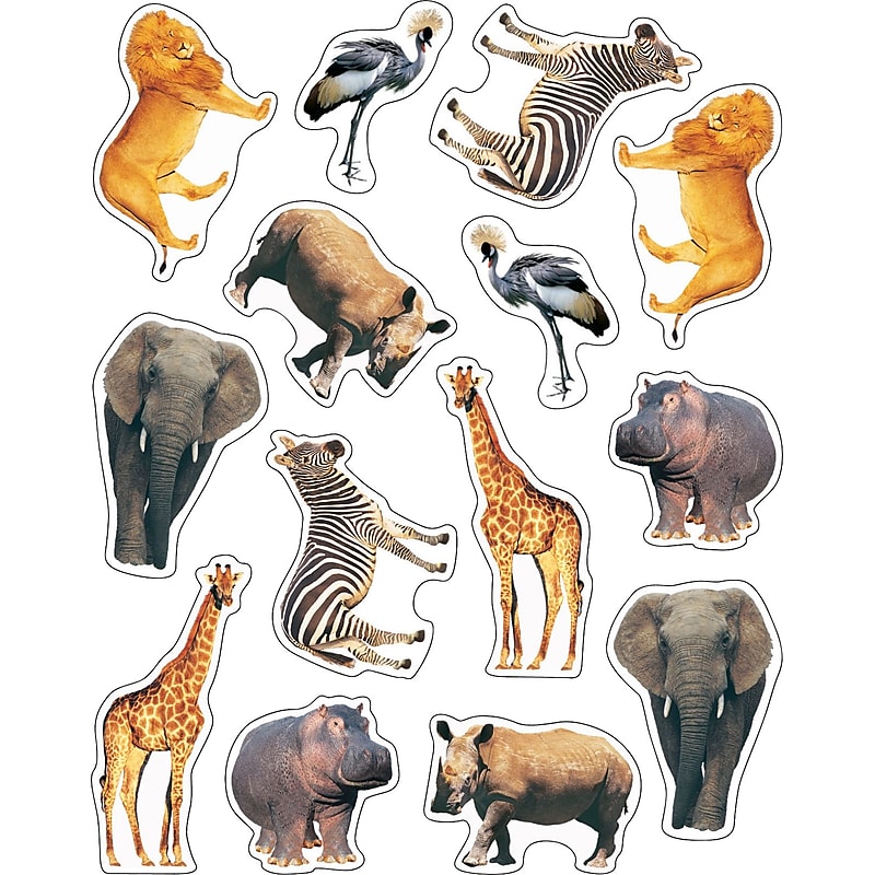 Carson-Dellosa Wild Animals of the Serengeti Shape Stickers image 1