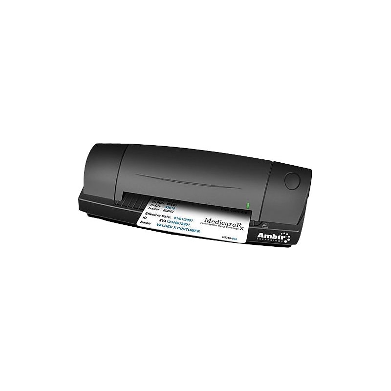 Ambir DS687-AS Portable Sheetfed Portable Scanner, Black image 1