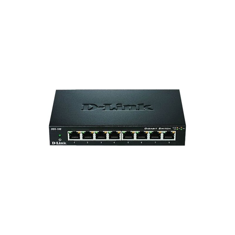 D-Link 8-Port Gigabit Ethernet Unmanaged Switch (DGS108) image 1
