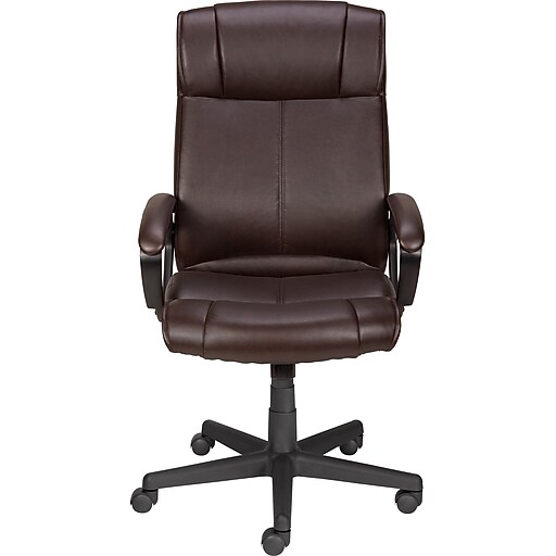 Staples® Turcotte Luxura® High Back Managers Chair, Black or Brown