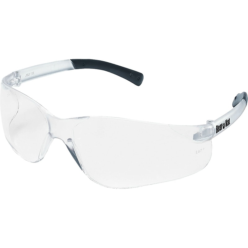 MCR Safety BearKat Safety Glasses, Wraparound, Clear Lens (135-BK110AF) image 1