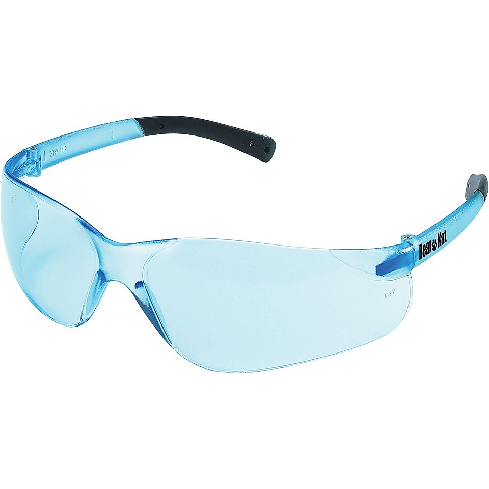 MCR Safety BearKat ANSI Z87 Crews Safety Glasses, Frost Blue  Make More Happen at