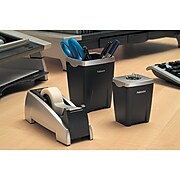 Fellowes® Office Suites™ Paper Clip Cup, Black/Silver, 3-1/4"H x 2-4/9"W x 2-1/5"D