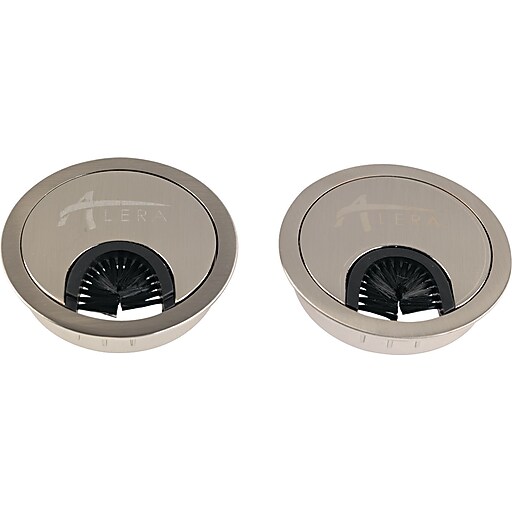 Shop Staples for Alera® Valencia Metal Optional Grommet , 5/8"H x 2 3/4"W x 2 3/4"D , Silver