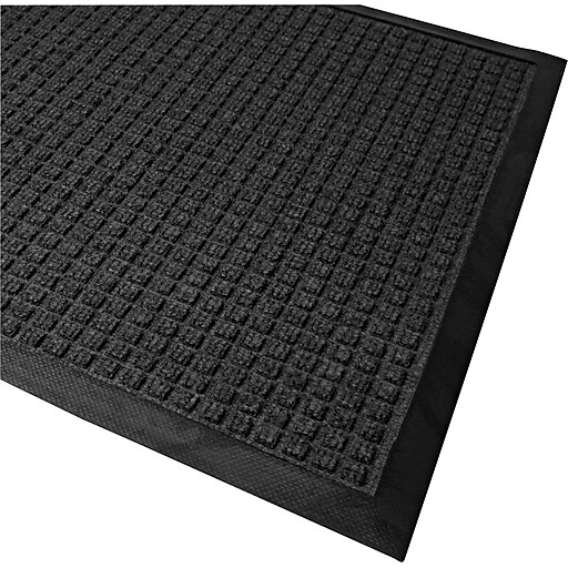 MA Matting WaterHog Squares Classic Floor Mat 4 x 10 Charcoal