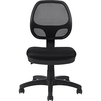 Offices to Go Armless Mesh Task Chair, Black (OTG11642B)