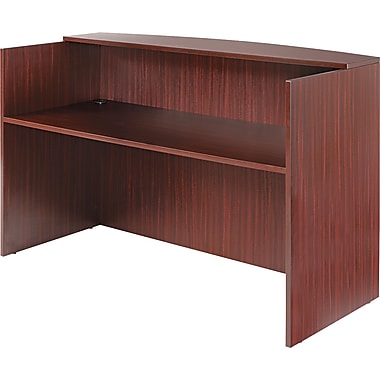desk alera valencia reception counter transaction staples mahogany reviewsnapshot write num average rating