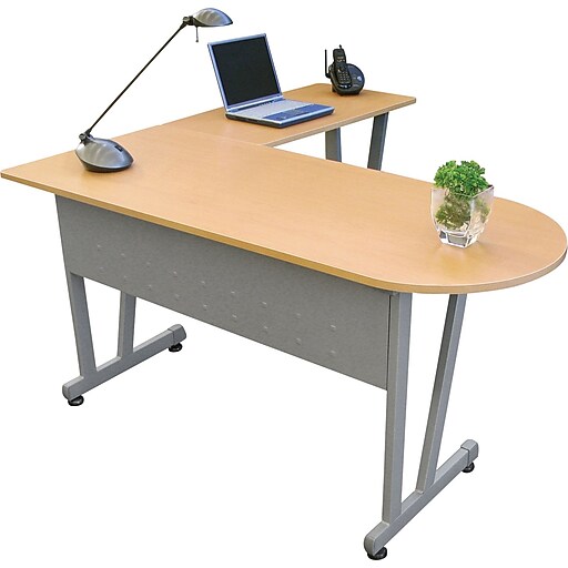 Linea Italia ® Massima Line LShaped Desk, 29 1/2"H x 59 1/8"W x 59