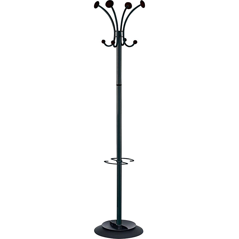 Stily Coat Rack, Eight Knobs, Steel, Black image 1