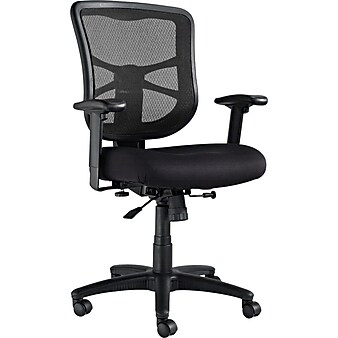 Alera Elusion Series Mesh Back Fabric Task Chair, Black (ALEEL42BME10B)